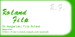 roland filp business card